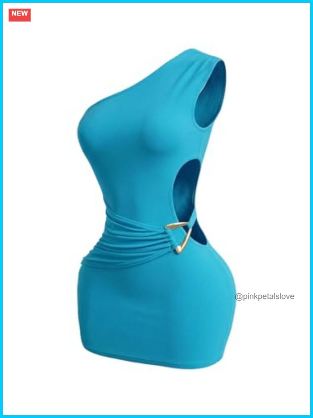 One Shoulder Mini Dress Cut Out Ruched Mesh Bodycon Date Night